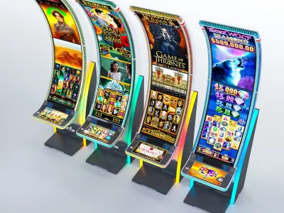 Neptune Double Casino Slot Machine Low-poly 3D model