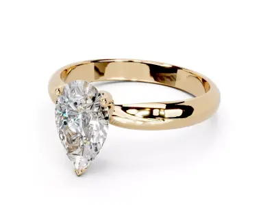 Pear Twist Ring 3D print model