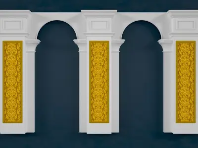 16 pack of Decorative Mouldings Collection  Low-poly 3D model