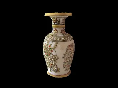 Marble Meenakari Gold Plated Low-poly 3D model