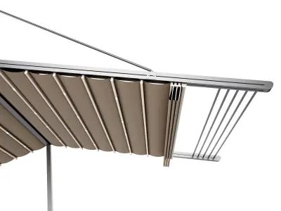 Motorized Pergola 3a stainless steel satin polished 3D model