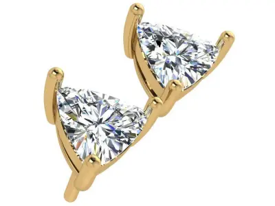 Triangulum Diamond Earring 4631 3D print model