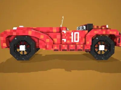 Toy Racing Car Low-poly 3D model
