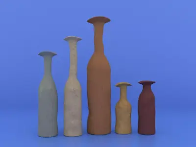 Mexican Vases Low-poly 3D model