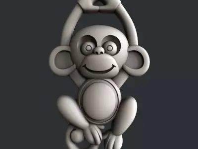 3d STL models for CNC monkey 3D model