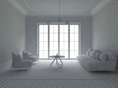 Chum Interior Design Scene 3D model