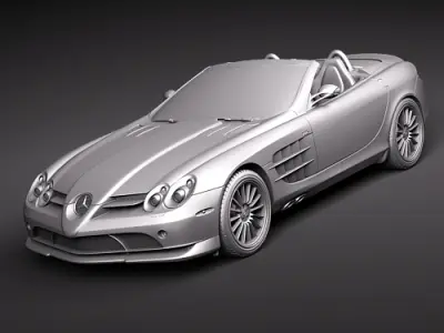 Mercedes-Benz SLR roadster 722s 3D Model 3D model