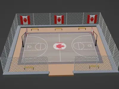 Basketball Stadium - Canada Low-poly 3D model