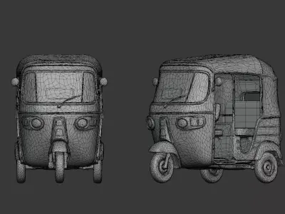 Tuk Tuk Bajaj 3D Scan for print 3D model