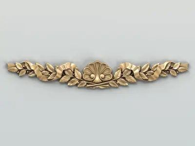 Carved decor horizontal 021 3D model