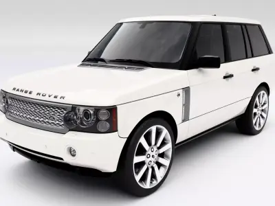 Land Rover Range Rover Supercharged 2008 Low-poly 3D model