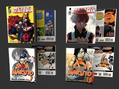 3D Books model sets Low-poly 3D model