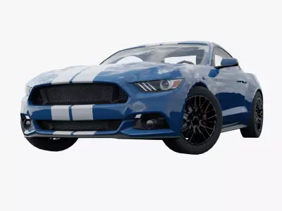 Sport generic car Low-poly 3D model