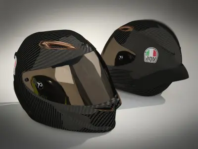 Helmet agv 70 anniversary Low-poly 3D model