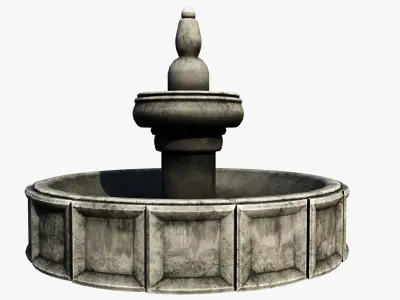 Medieval Fountain 3D Model Low-poly 3D model