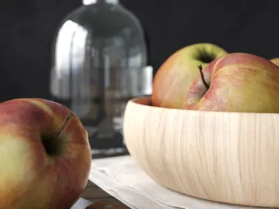 Decor Set Apple Bowl 3D model