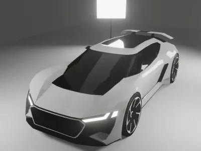 Audi PB18 E-tron  Low-poly 3D model