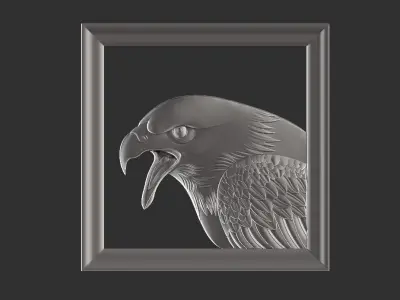 eagle in frame 3D print model