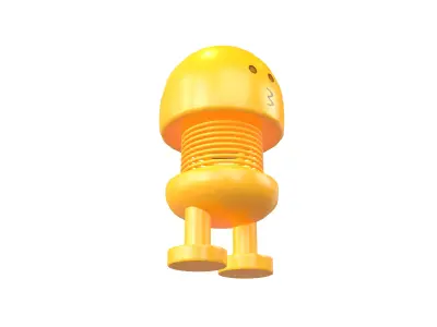 Car Spring Expression Toys Kissing Face v2 001 Low-poly 3D model