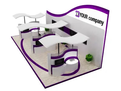 Booth Exhibition Stand a582a 3D model