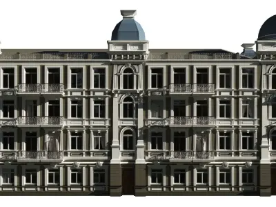 Classic residential building for the European Street 3 3D model 3D model