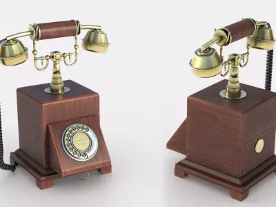 Vintage Telephone 3D model