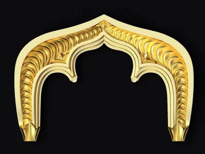 Central decor ornament for furniture 3D model 251