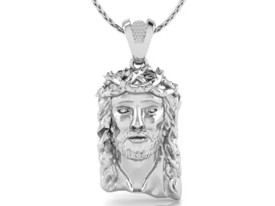 Jesus Head Pendant 3D print model