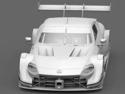 Nissan Z400 GT500 Super GT 2022 2023 Nismo Exterior Interior Low-poly 3D model