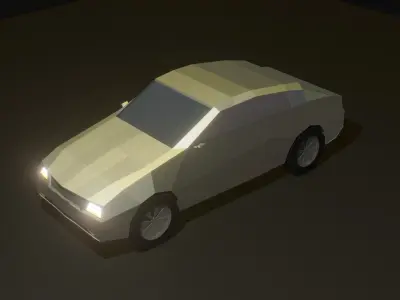 Low Poly Car Low-poly 3D model 10