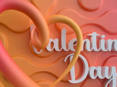 Valentines day 3D model Low-poly 3D model