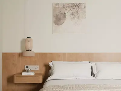 Modern log-style apartment 3D model