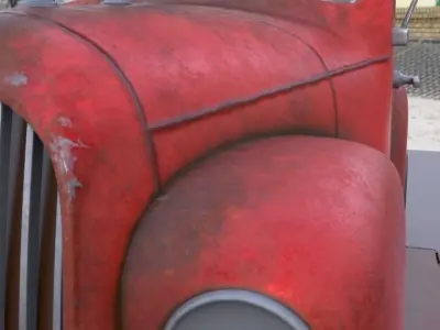 Old car Low-poly 3D model