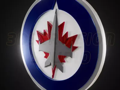 Winnipeg Jets logo - Cinematic - 3D print 3D model