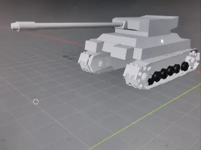 TanksModelForGame Low-poly 3D model