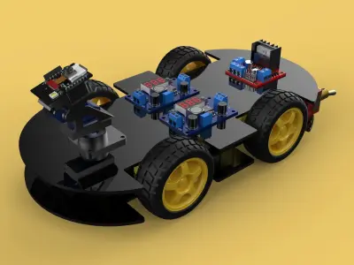 SURVEILLANCE ROBOT CAMERA SECURITY SMART CAR PATROL AUTONOMOUS 3D model