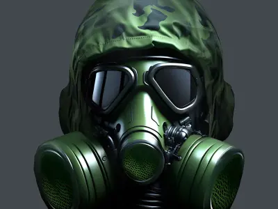 Helmet 3d model military combat Military Low-poly 3D model 2
