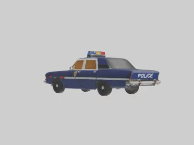 Classic Police Car model Low-poly 3D model