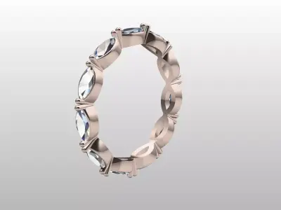 5x2 MARQUISE ETERNITY BAND 3D print model