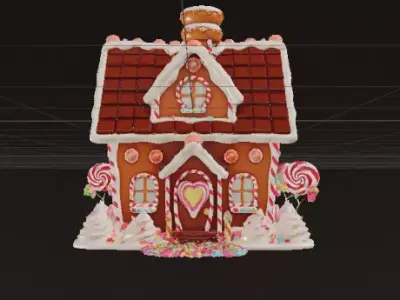 The 3D Gingerbread House Model 3D model