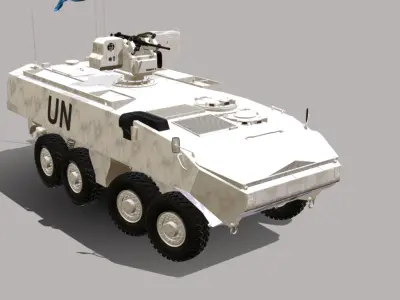 MOWAG PIRANHA III C 8X8 REMAX 4 UN Low-poly 3D model