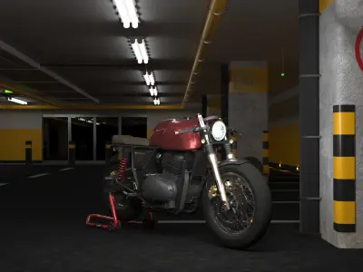 Cafe racer 3d model 3D model