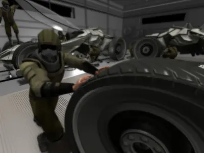 Workshop Render Scene Free low-poly 3D model