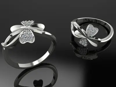 Jewelry Ring Gold 3D print model 47