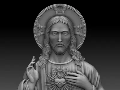 Sacred Heart of Jesus 3 3D print model
