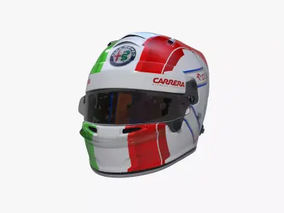 Giovinazzi helmet 2020 Low-poly 3D model