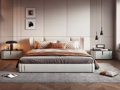Modern luxury style bedroom 3D model  3D model