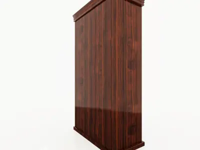 Wardrobe Mandala Dark Shiny Wood Free 3D model