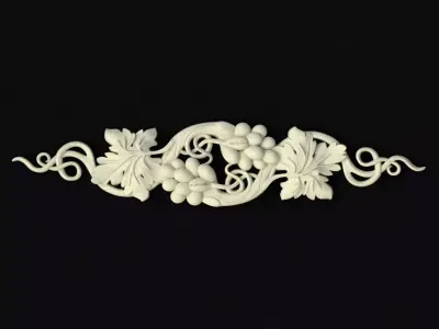 Central decor ornament for furniture 3D model 732