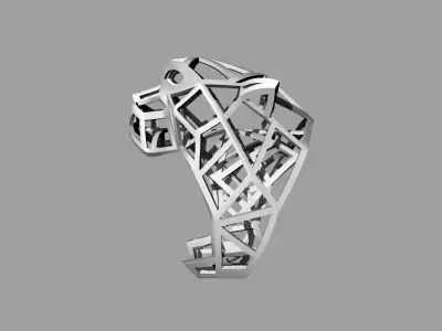 Panthere Ring Gold  3D print model